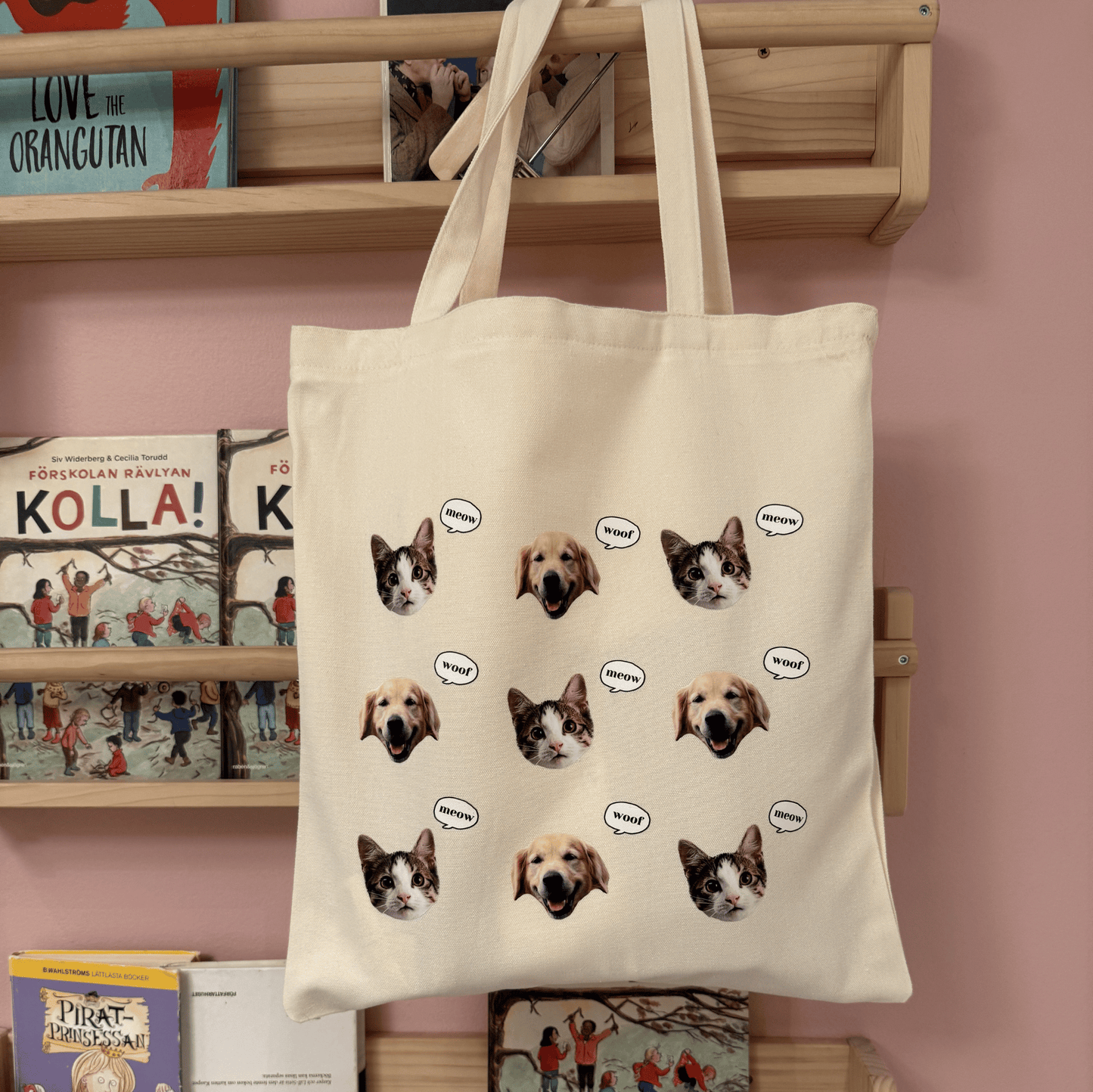 Personalised Pet face Tote