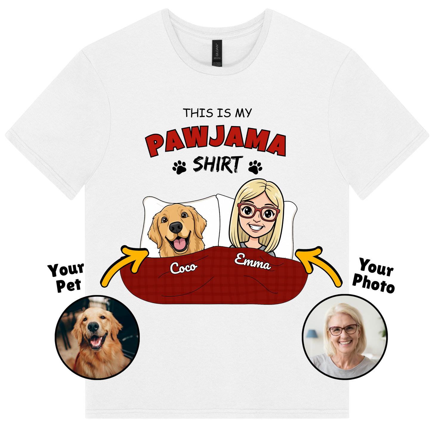 Custom Pawjama Tee - Unisex Tshirt