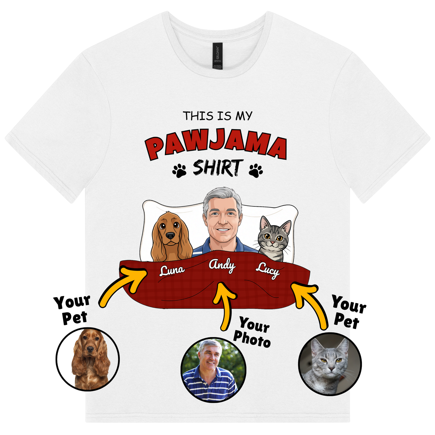 Custom Pawjama Tee - Unisex Tshirt