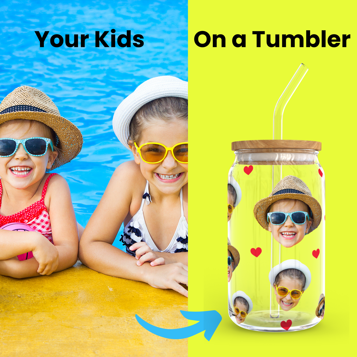 Your Face on a Glass Tumbler