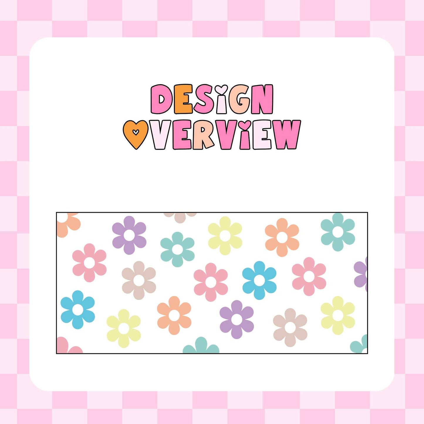 16oz Glass Tumbler - Colourful Daisy