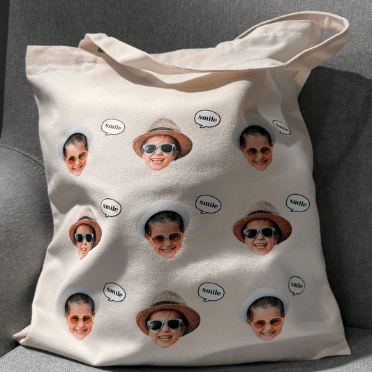 Personalised Kids face Tote