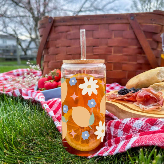 16oz Glass Tumbler - Lemon Lover