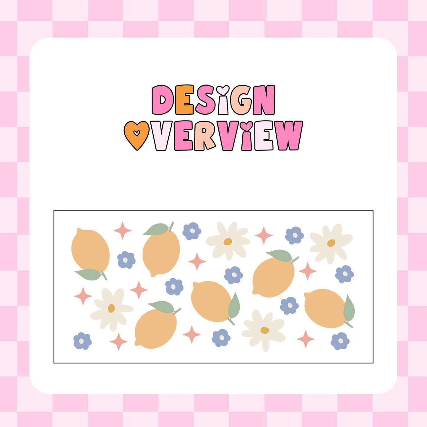 16oz Glass Tumbler - Lemon Lover