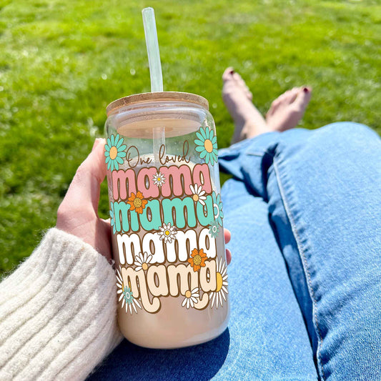 16oz Glass Tumbler - Mama