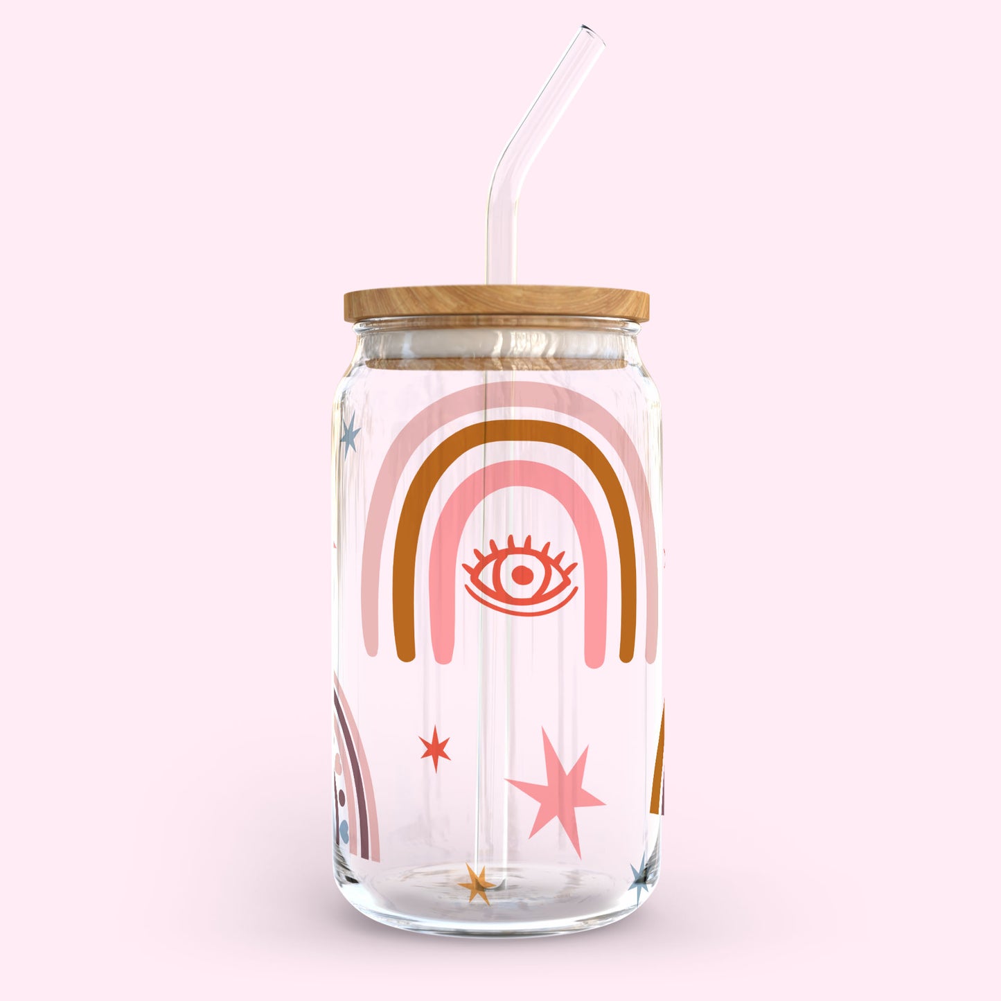 16oz Glass Tumbler - Rainbow