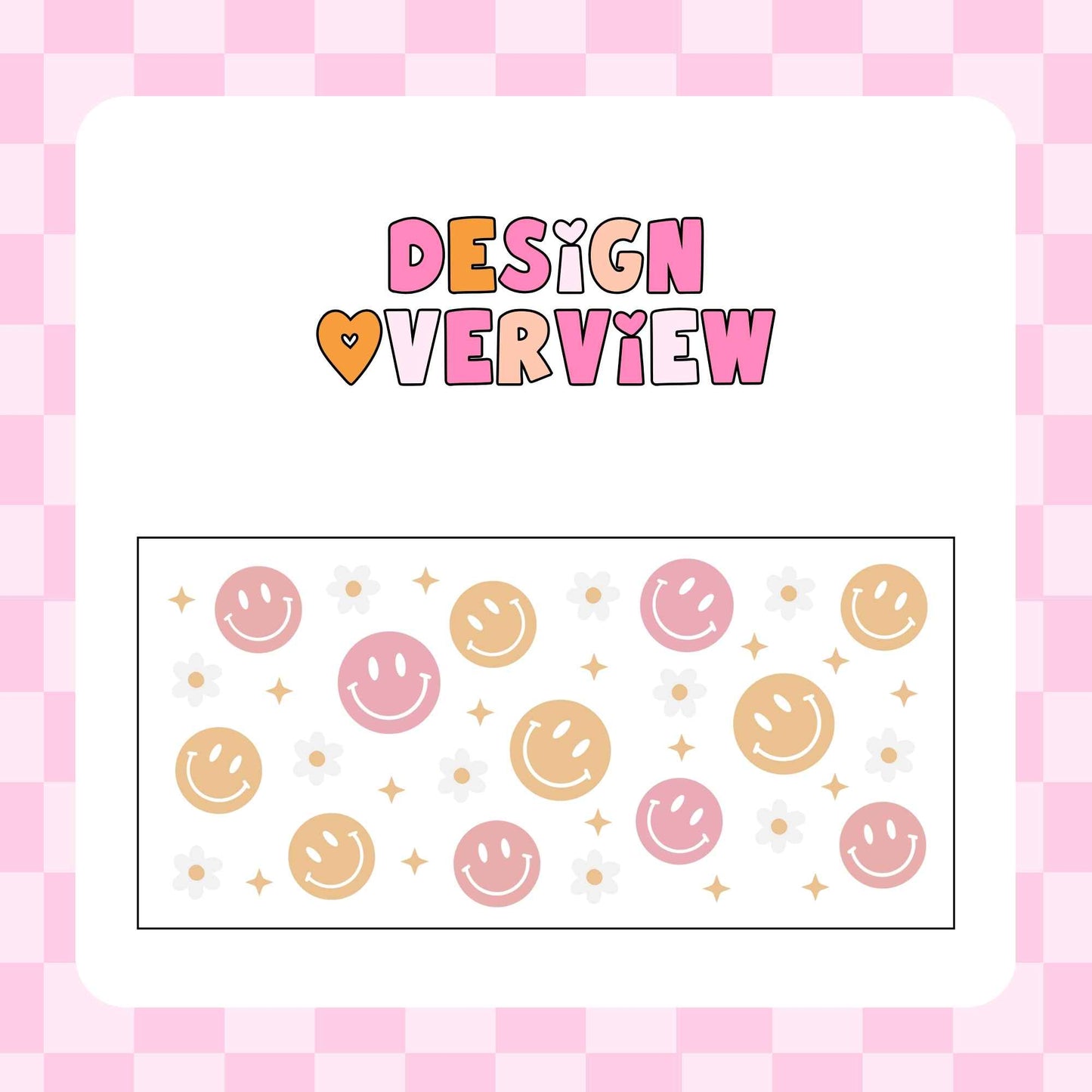 16oz Glass Tumbler - Happy Smile