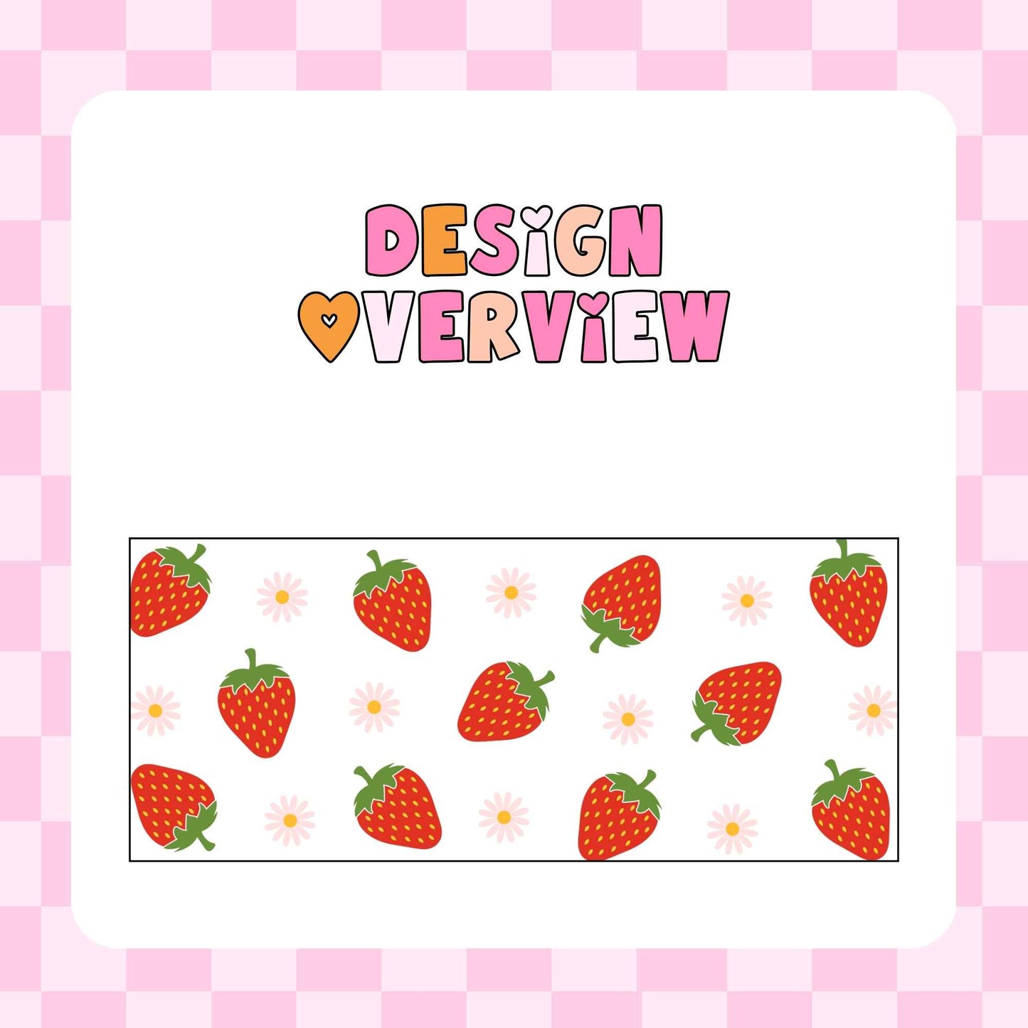 16oz Glass Tumbler - Strawberry Lover
