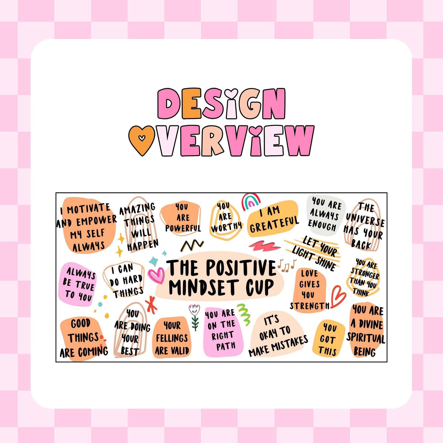 16oz Glass Tumbler - The Positive Mindset Cup