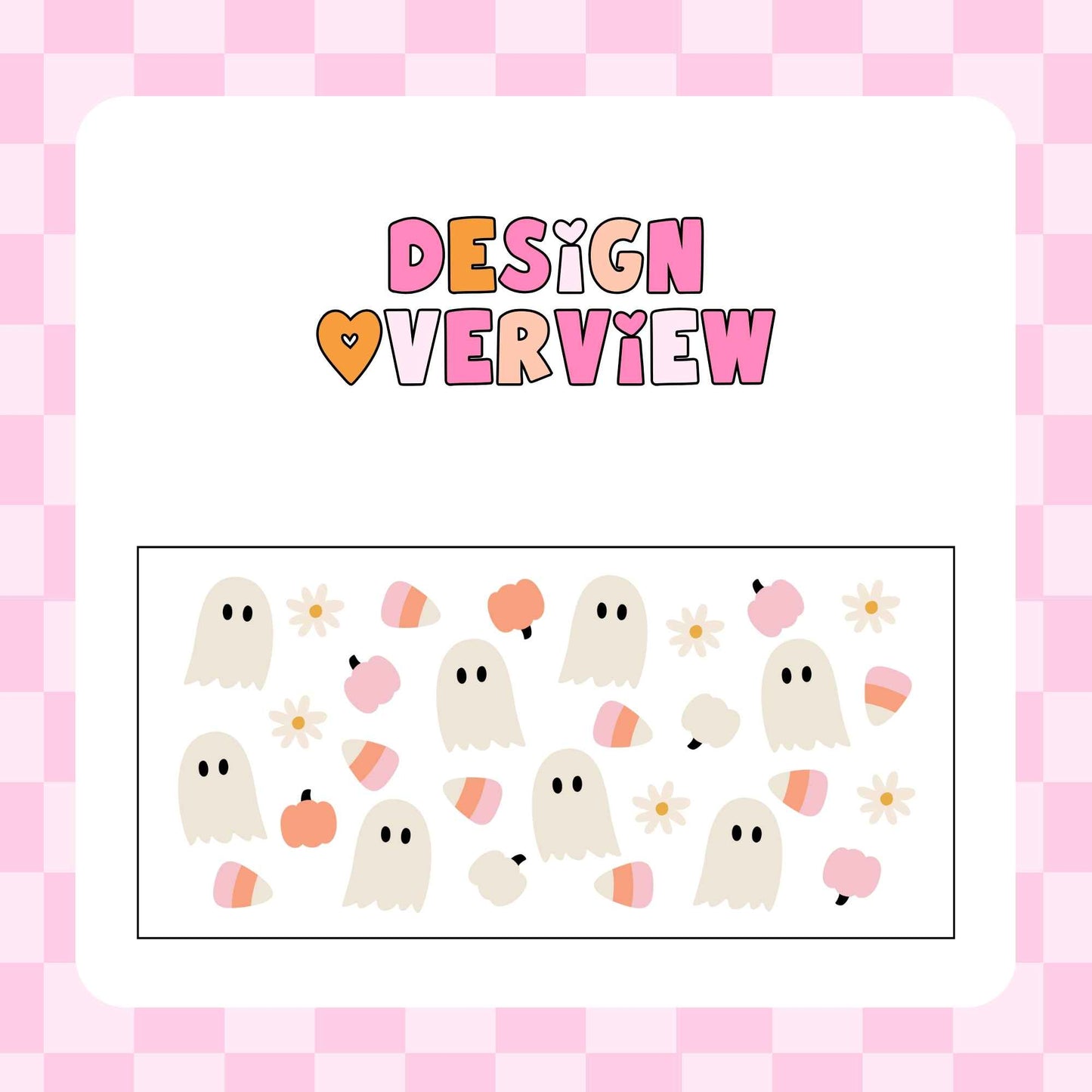 16oz Glass Tumbler - Candy Ghost