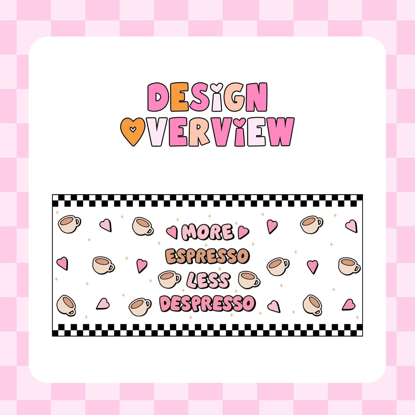 16oz Glass Tumbler - More Espresso Less Despresso