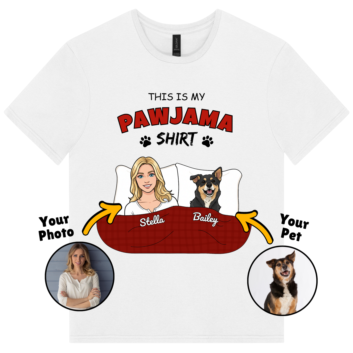 Custom Pawjama Tee - Unisex Tshirt