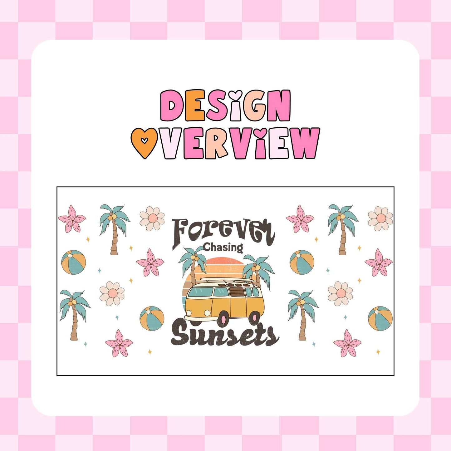 16oz Glass Tumbler - Forever Chasing Sunset