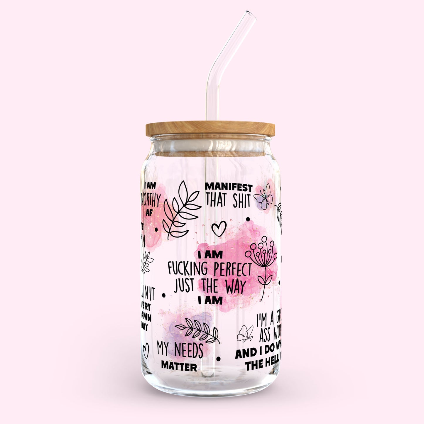 16oz Glass Tumbler - I'm Fxxxking Perfect