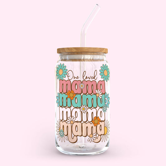 16oz Glass Tumbler - Mama