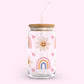16oz Glass Tumbler - Rainbow Smiles