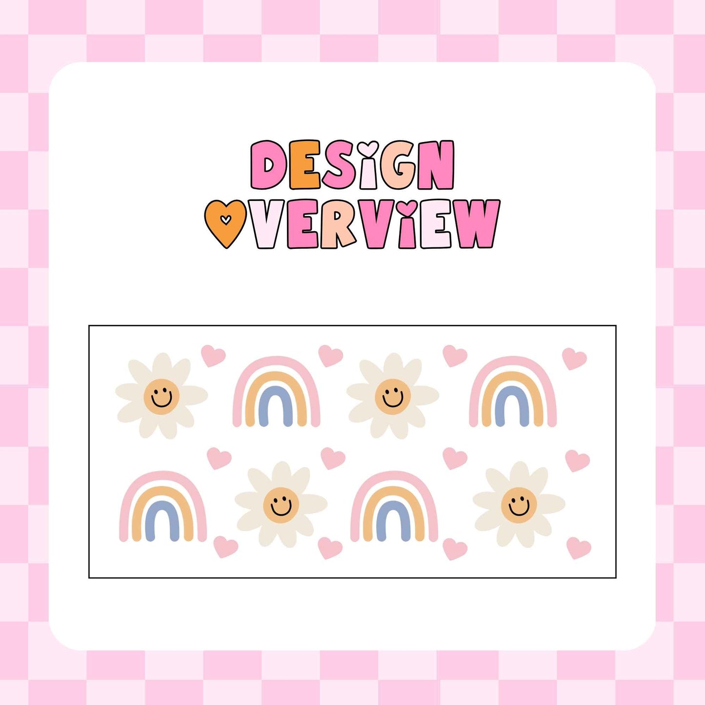 16oz Glass Tumbler - Rainbow Smiles