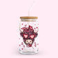 16oz Glass Tumbler - Pink Love Cow