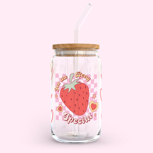 16oz Glass Tumbler - You Are Berry Special