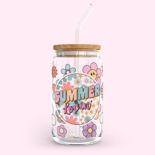 16oz Glass Tumbler - Summer Lovin