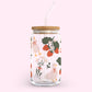 16oz Glass Tumbler - Cute Duck in Flowers