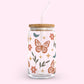 16oz Glass Tumbler - Butterflies in the Garden